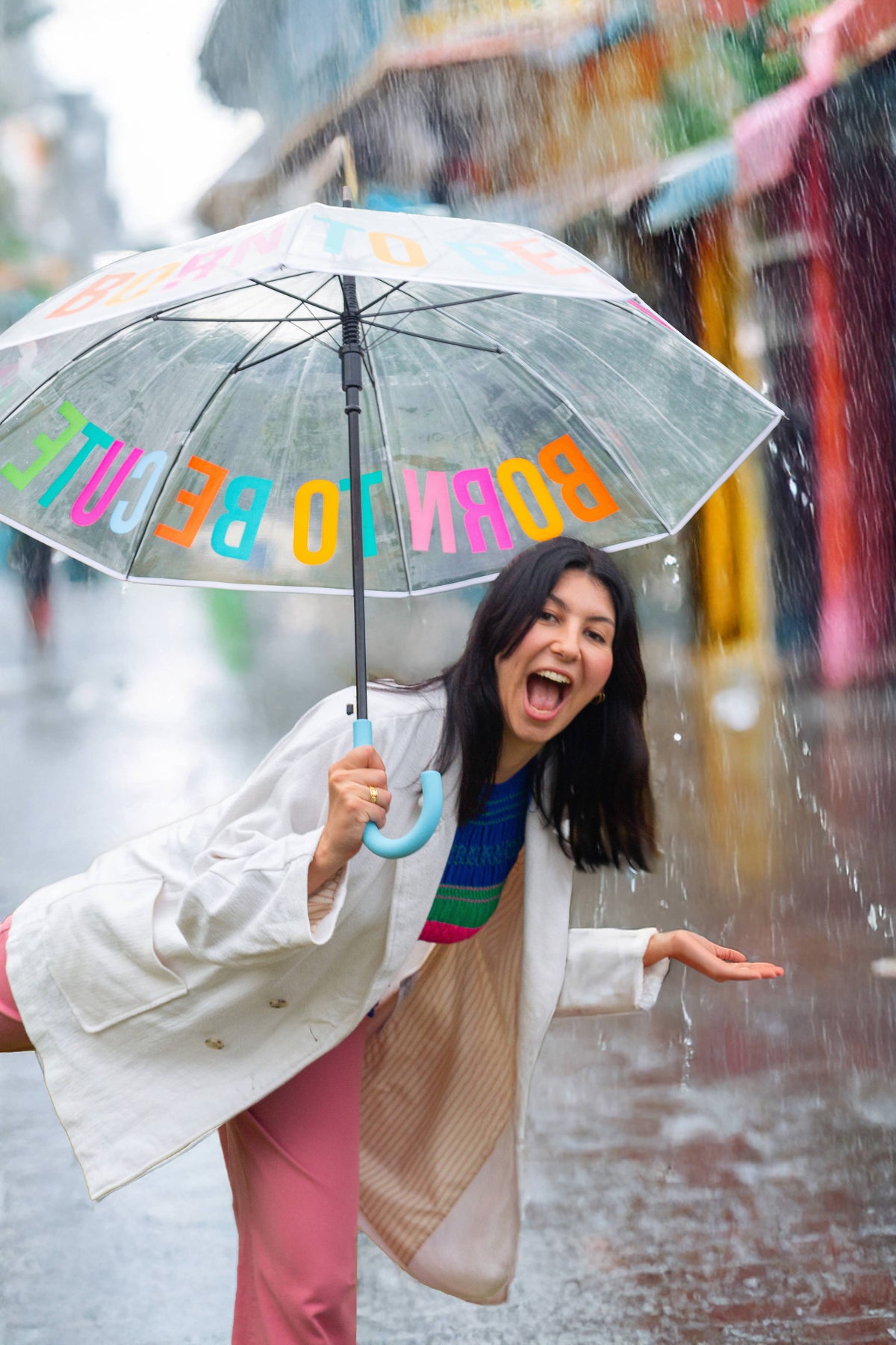 Transparent Umbrella "Born To Be Cute"