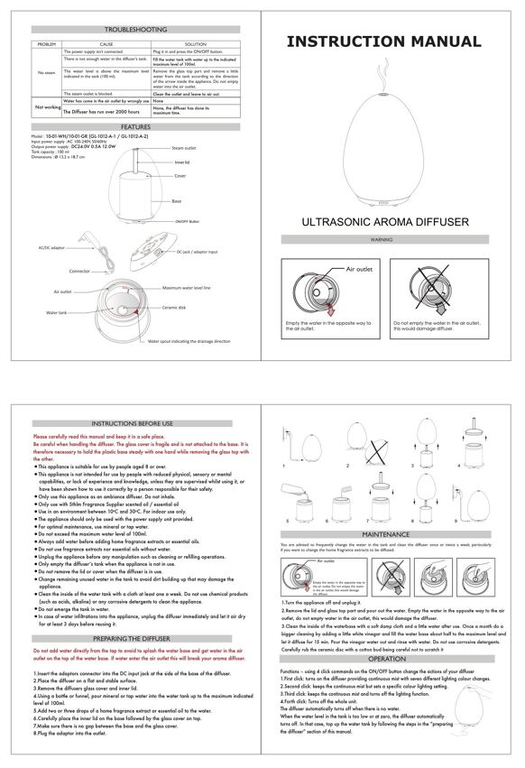 Aroma Diffuser Marble Edition