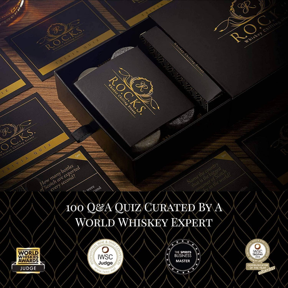 The Rocks & Whiskey Trivia Quiz Gift Set