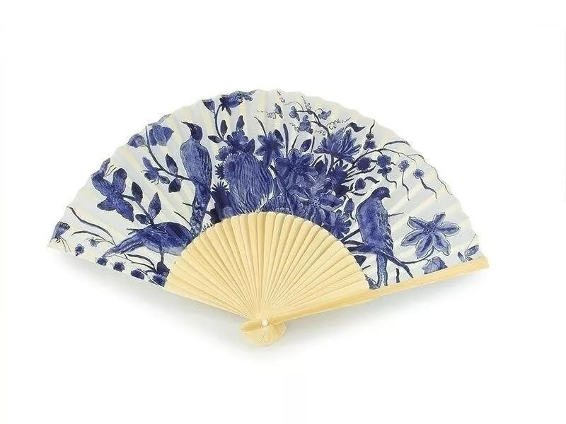 Blue Bird Hand Fan