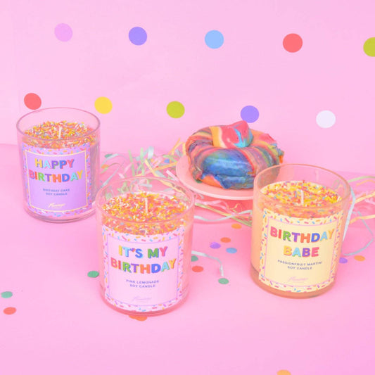 Birthday Cake Happy Birthday Sprinkle Candle