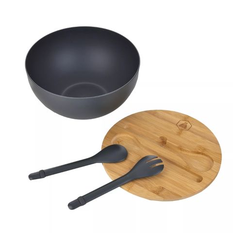 Laguiole Bamboo Large Bowl with Cuttlery