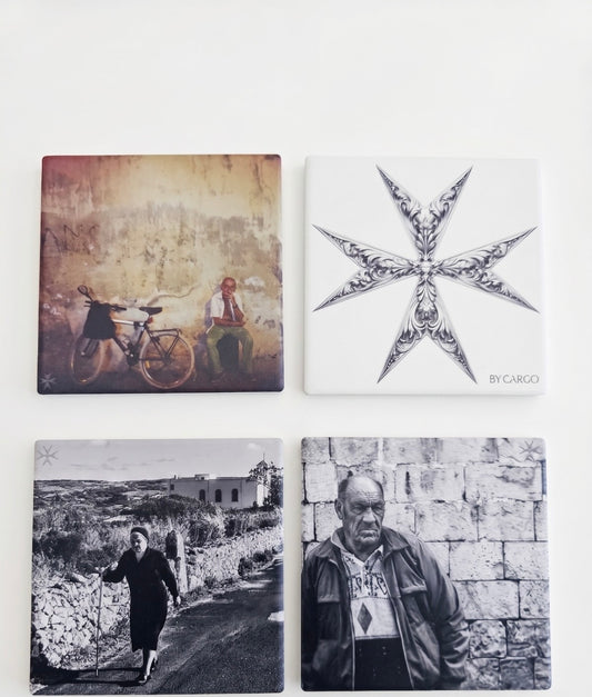 Maltese Faces (Pack Of 4 Coasters)