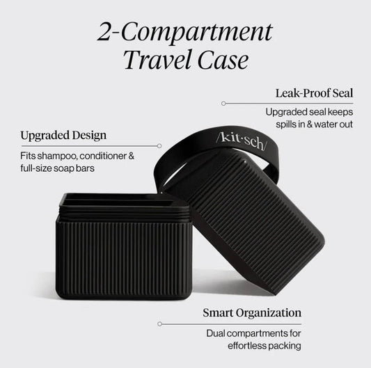 Travel Case For Shampoo Soap Bars (Black)