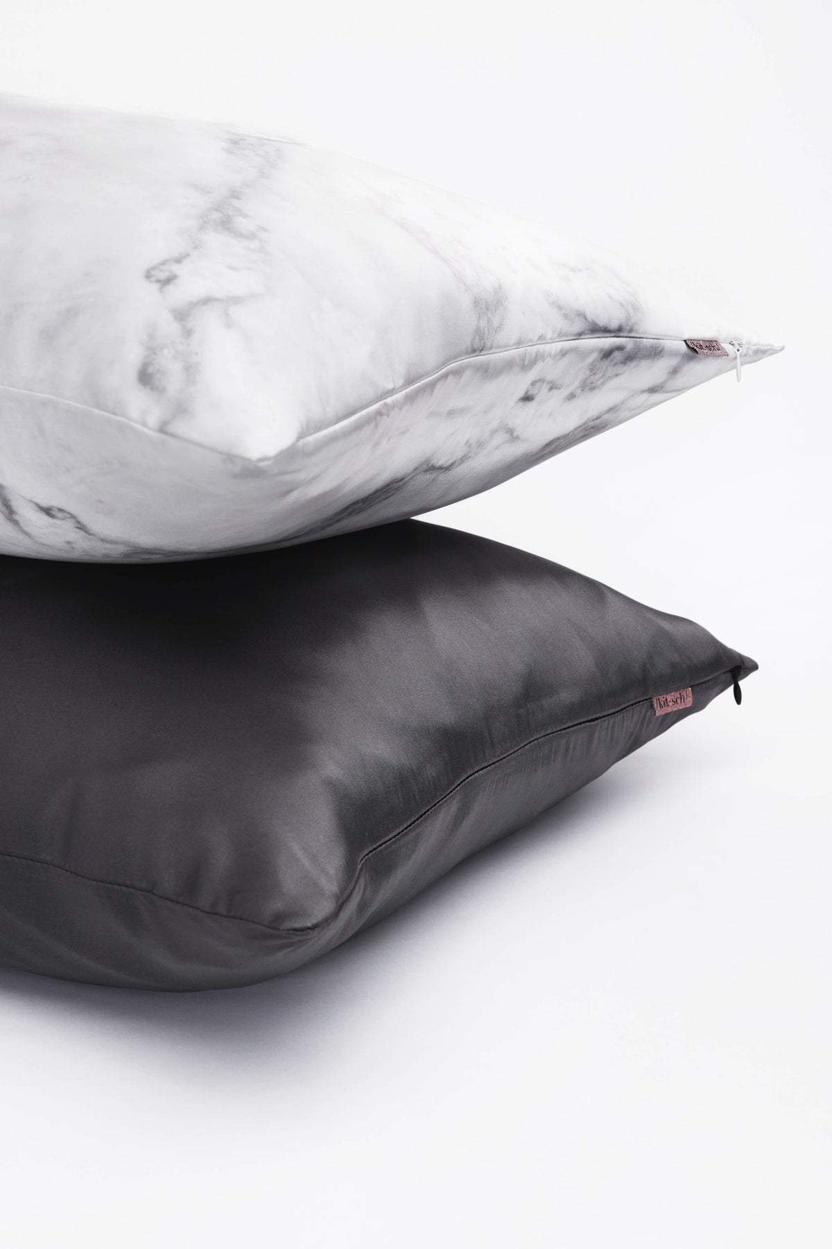 Dark Grey Satin Pillow Case (Standard)