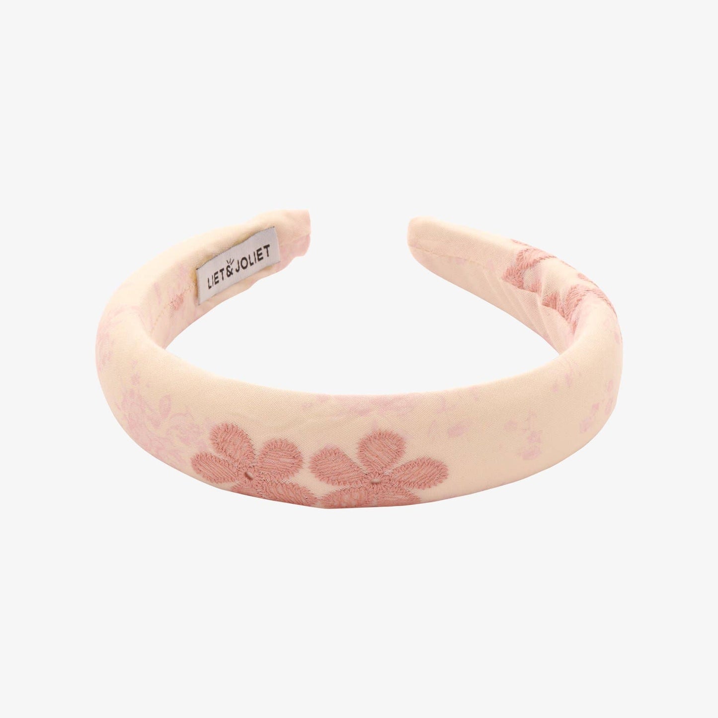 Beige with Pink Flowers Headband