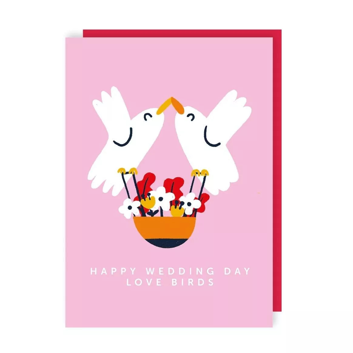 Happy Wedding Day Love Birds Card