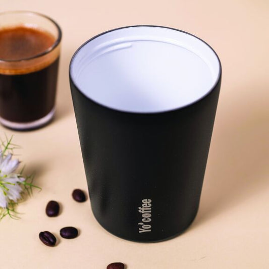 Insulated mug 260 ml - Black - Yo'coffee
