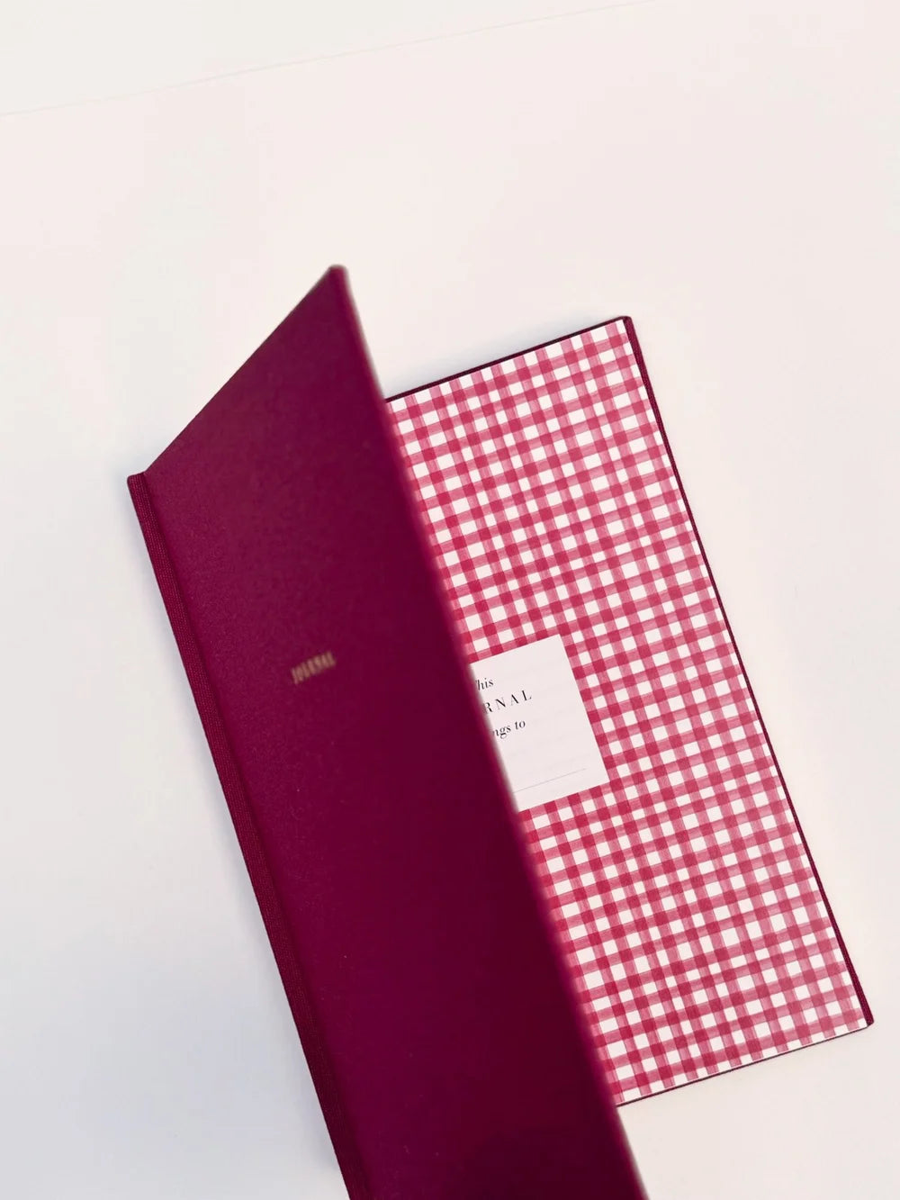 Nostalgija Helwa Linen Journal Burgundy