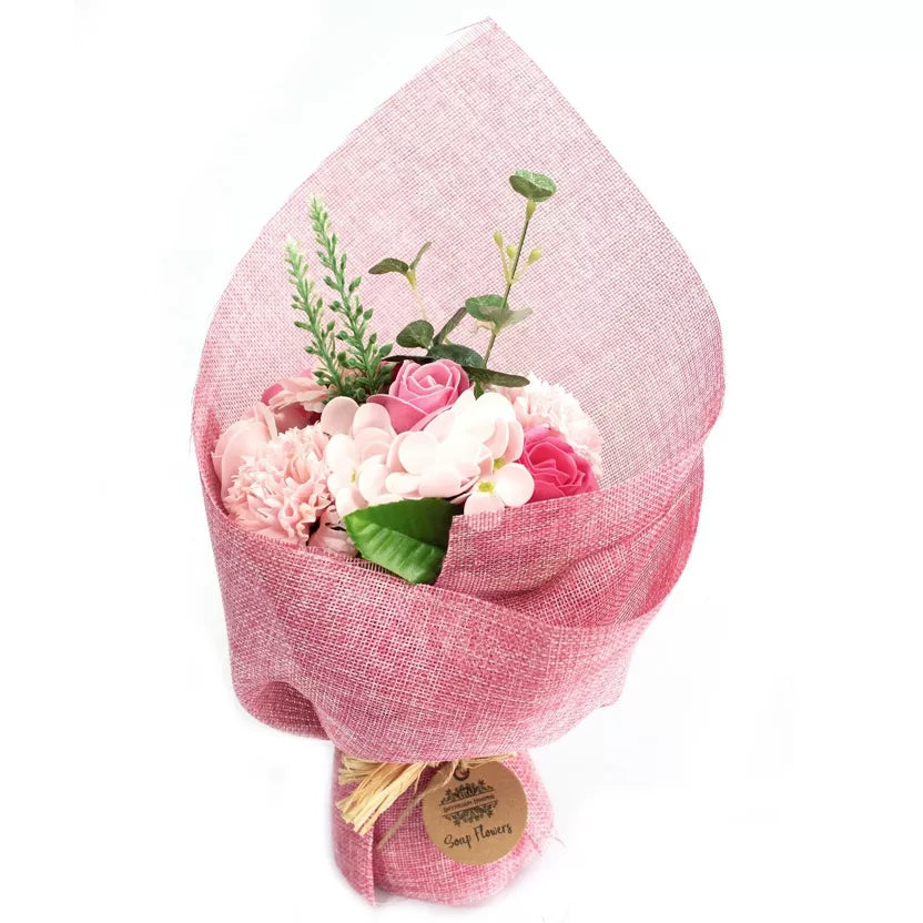 Standing Soap Flowers Pink