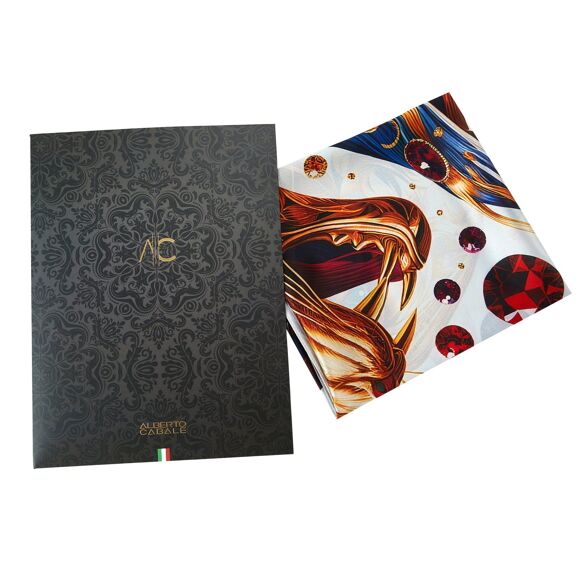 Large Metal Panther Zo‚ silk square