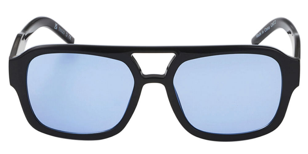 Eye Spy Shiny Black Frame With Blue Lens