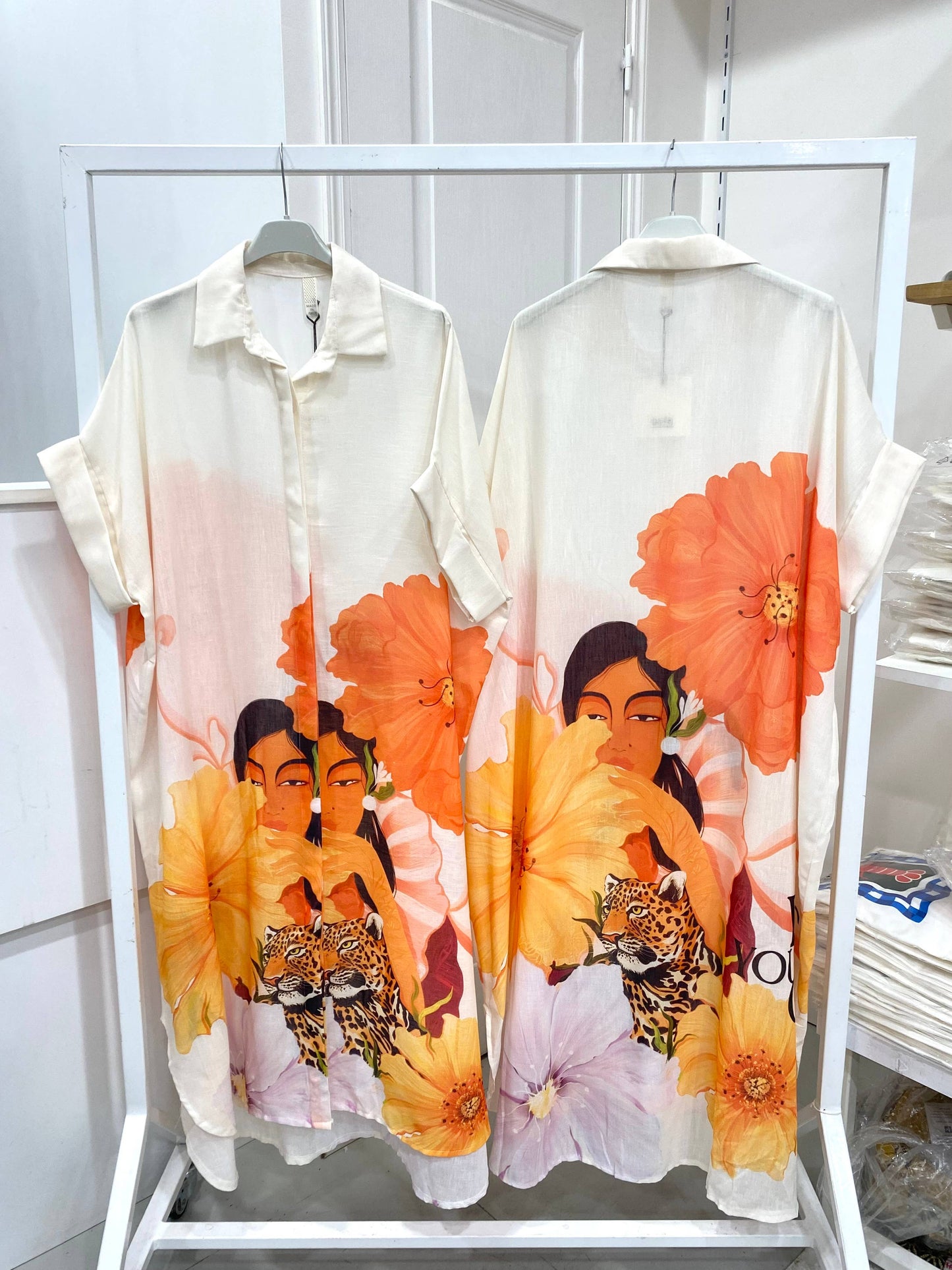 Yellow & Orange Women Dress (One Size)