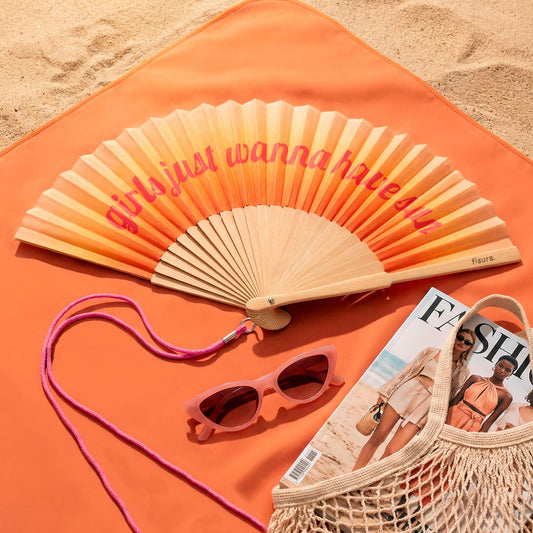 Girls Just Wanna Have Fun Hand Fan