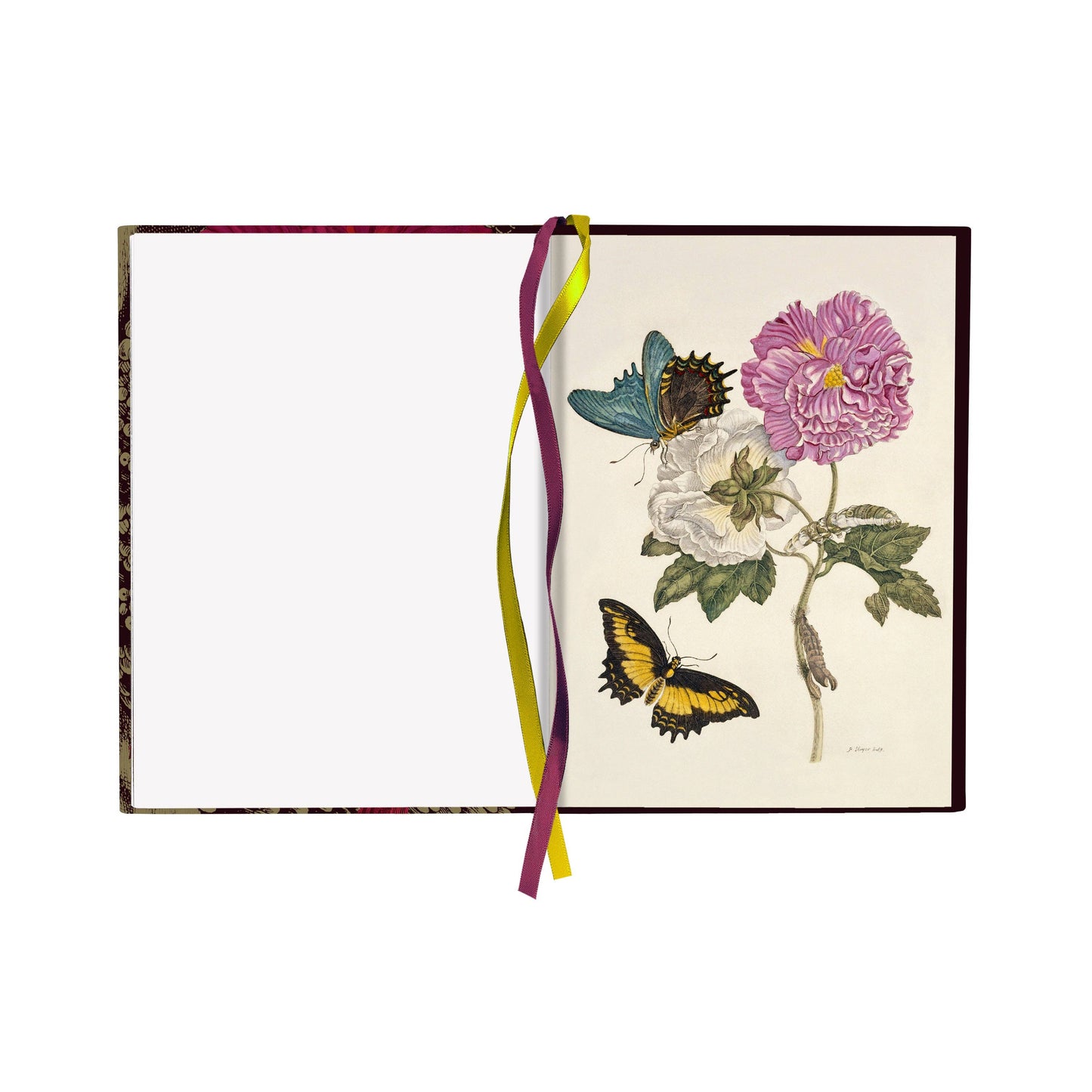 Cotton notebook - Butterfly & flowers