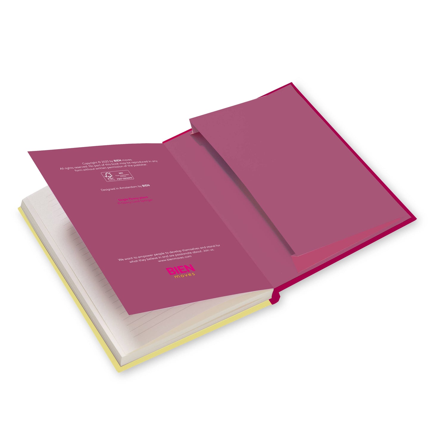 Notebook 3D pink with Mignon Papaver
