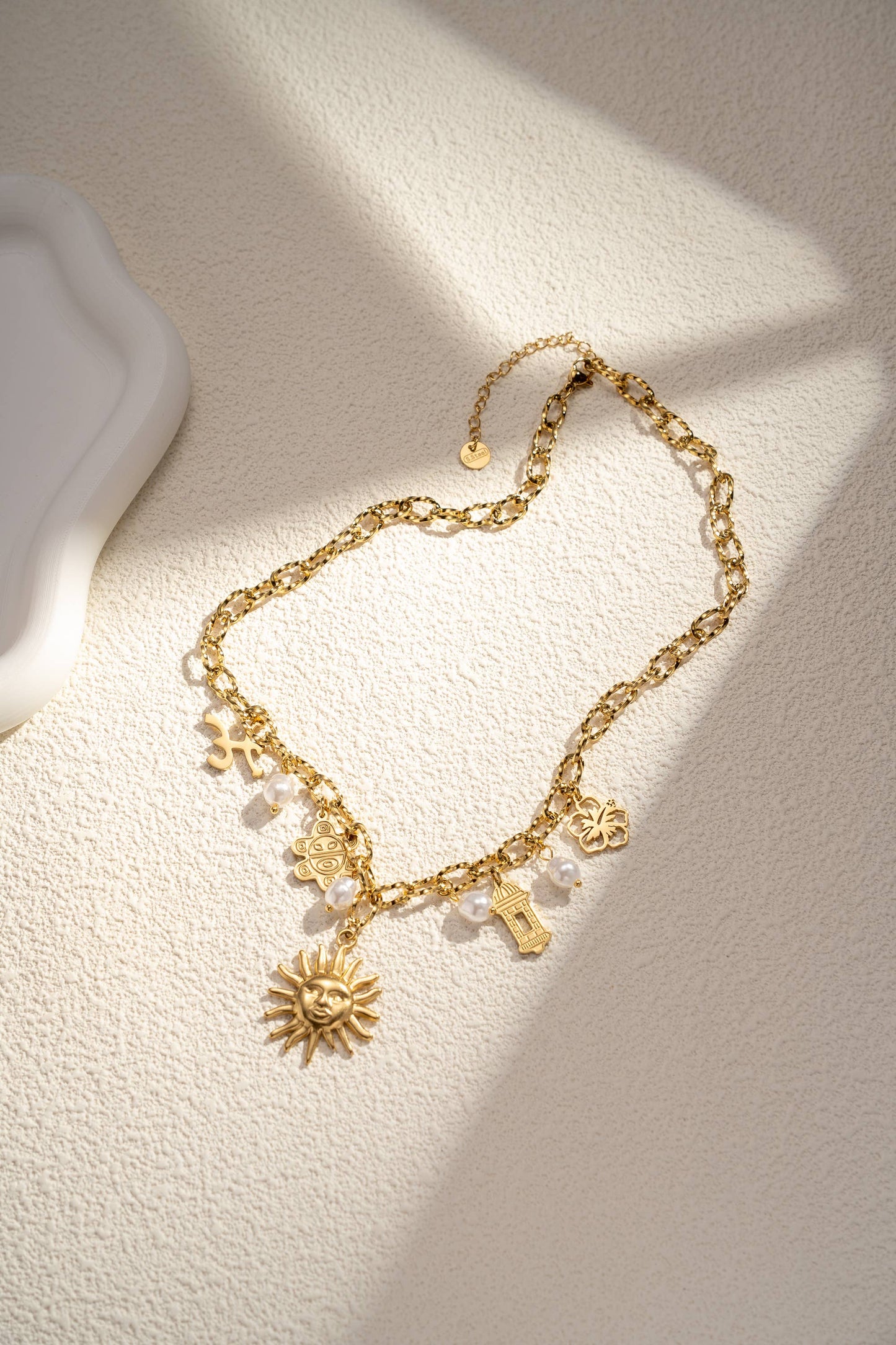 Multiple Shining Sun Necklace