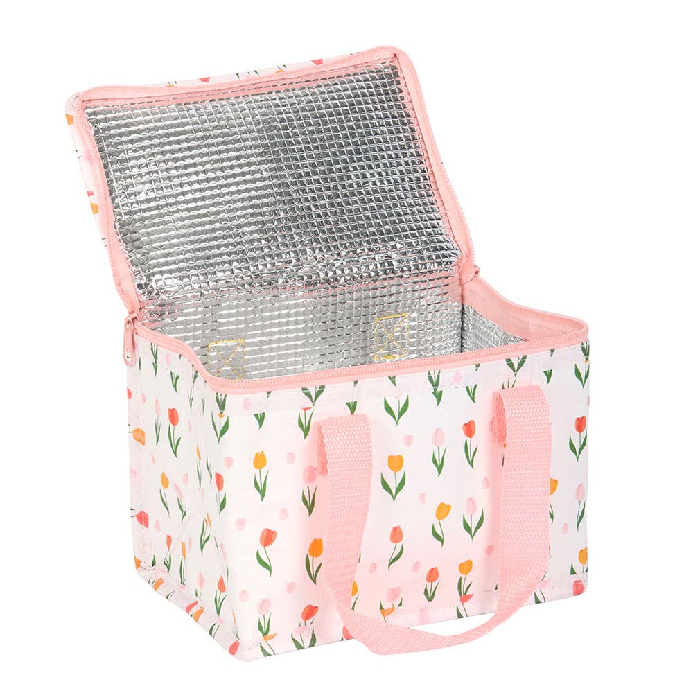 Spring Tulip Print Recycled Plastic Lunch Bag