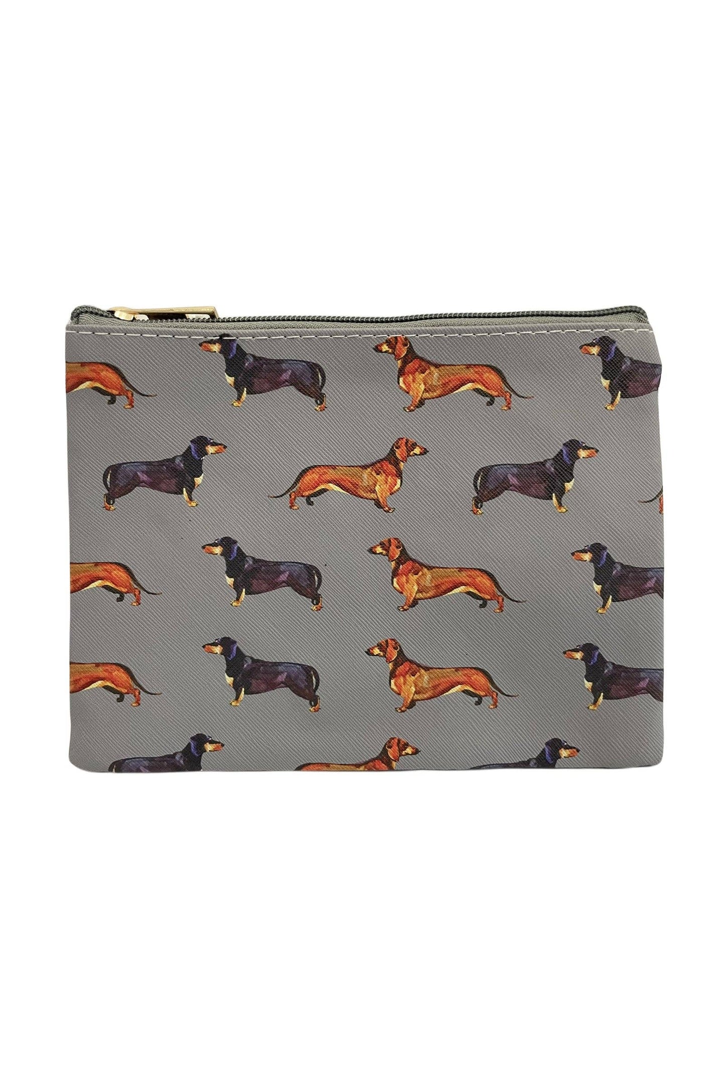 Dachshund Sausage Dog Clutch Bag Grey