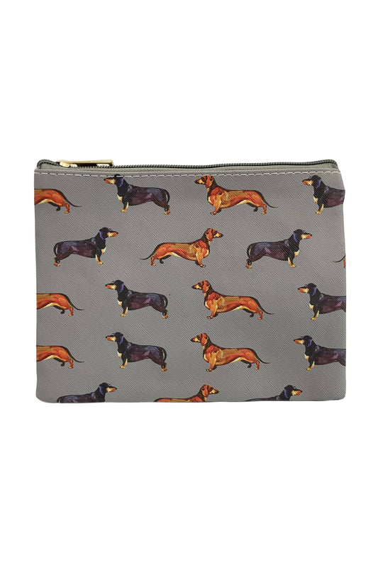 Dachshund Sausage Dog Clutch Bag Grey