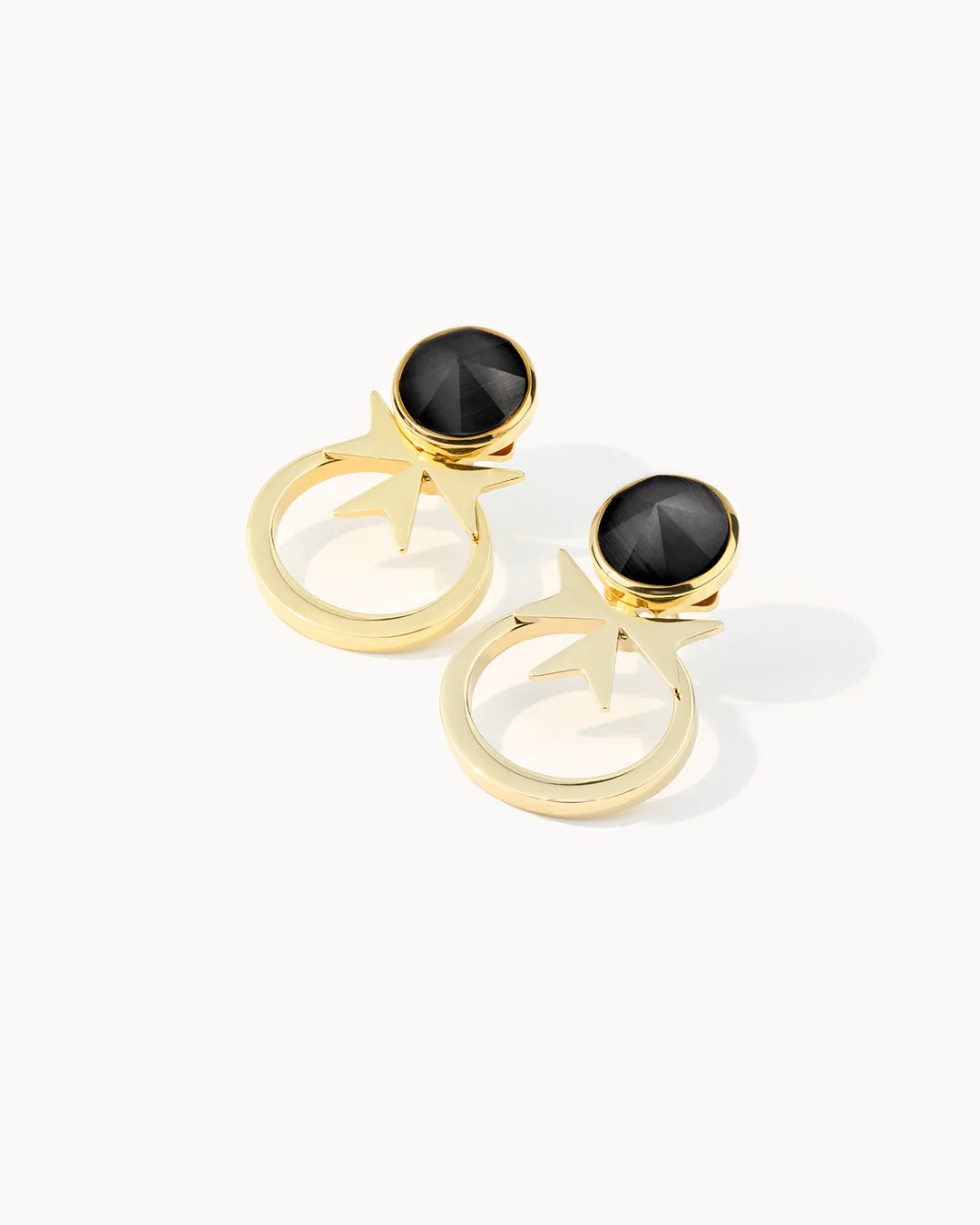 Pure Love Maltese Cross Habbata Earrings Black
