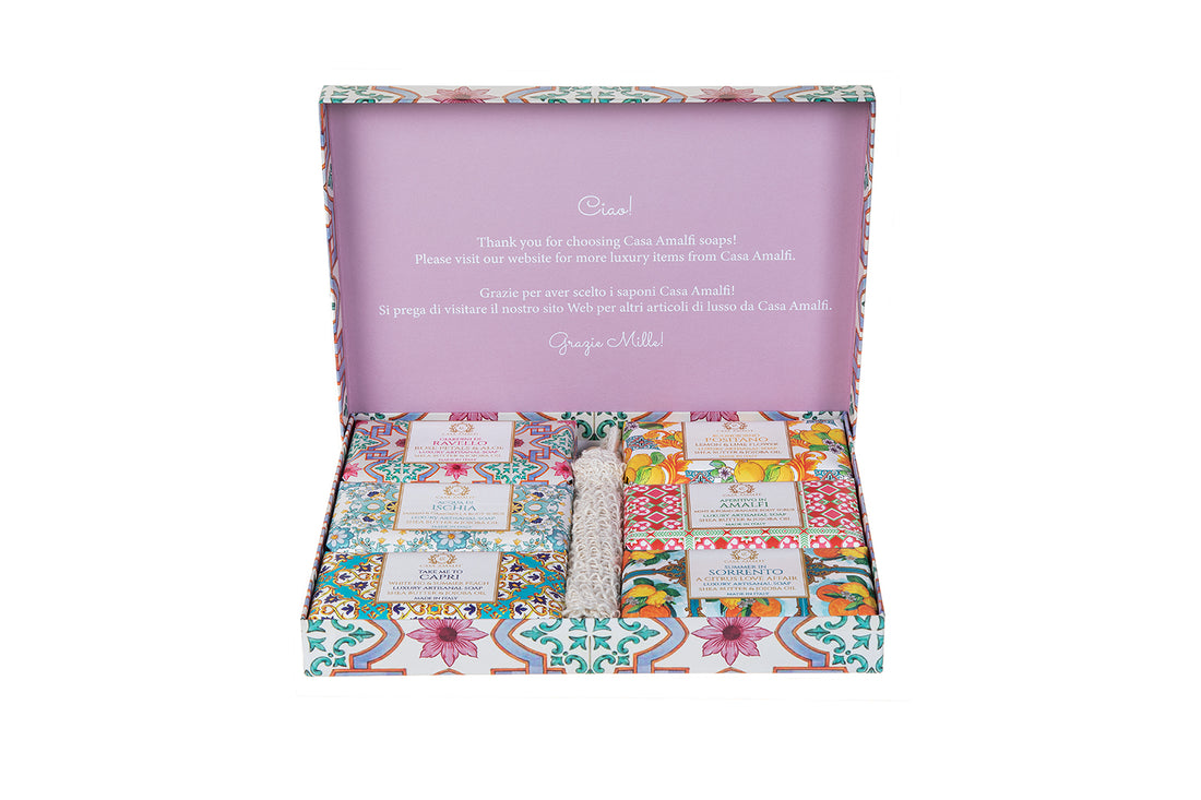 PINK MAIOLICA - Sisal Bag Gift Set