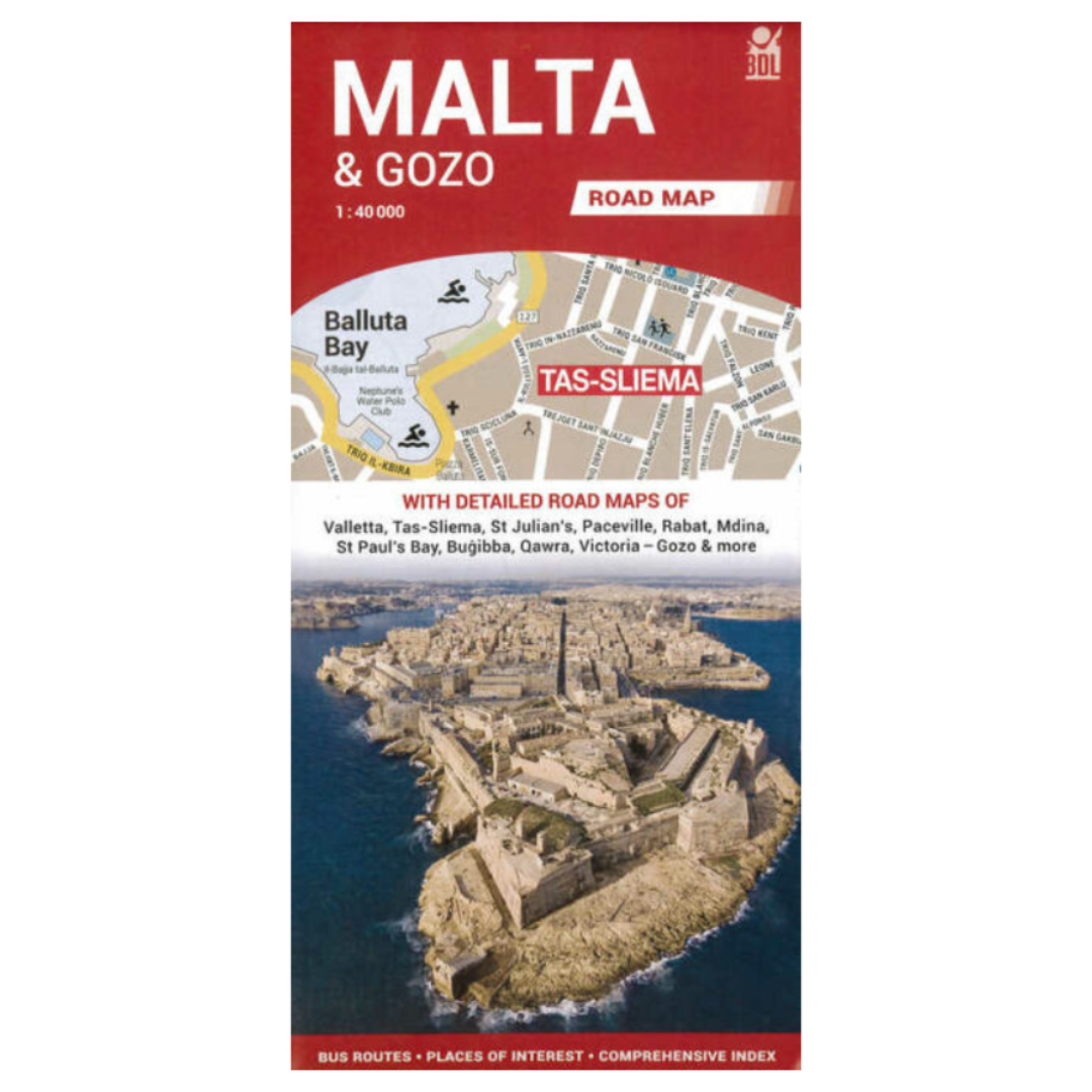 Malta & Gozo Tourist Map