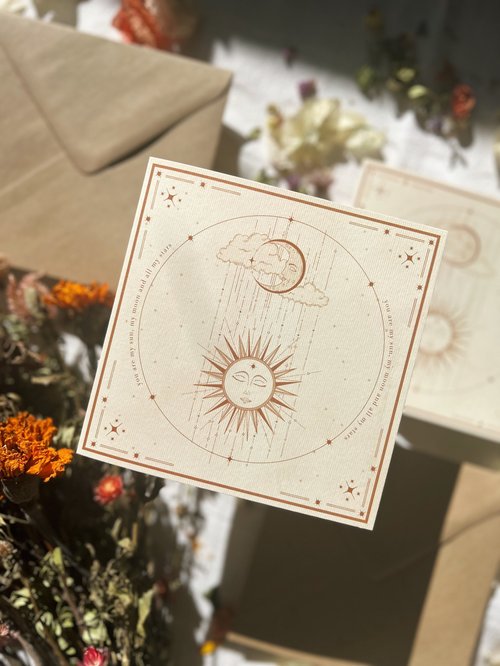 Ink Card Celestial Love (ENGLISH OR MALTESE)