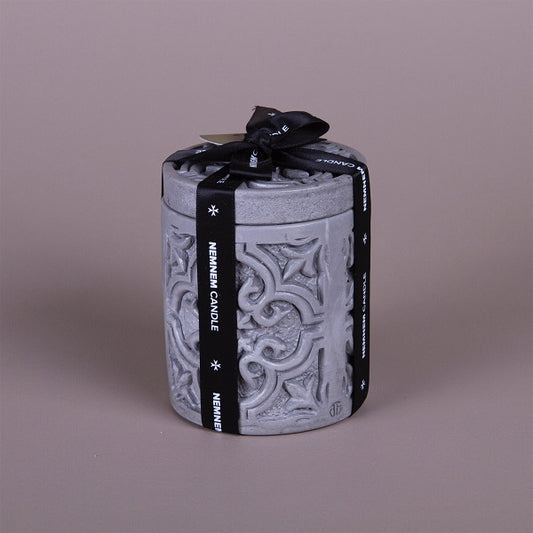 Small Cylinder Maltese Tile Grey