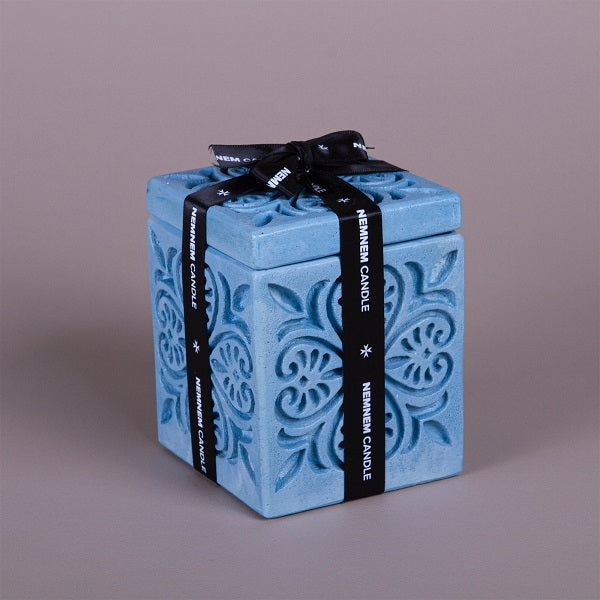 Small Cube Maltese Heart Blue