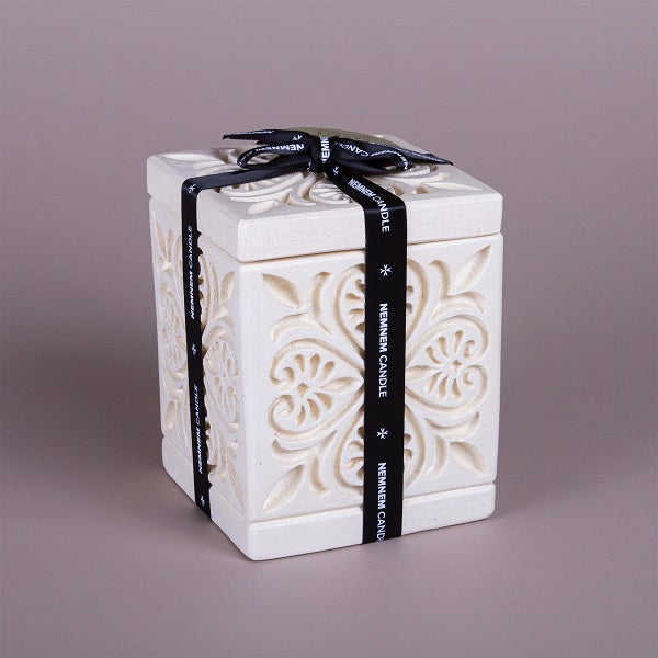 Large Cube Maltese Heart Beige