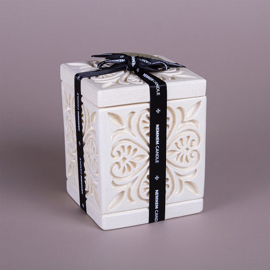 Large Cube Maltese Heart Beige