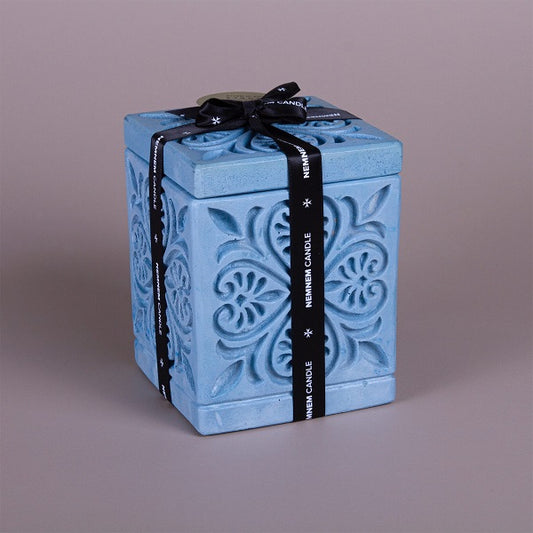 Large Cube Maltese Heart Blue
