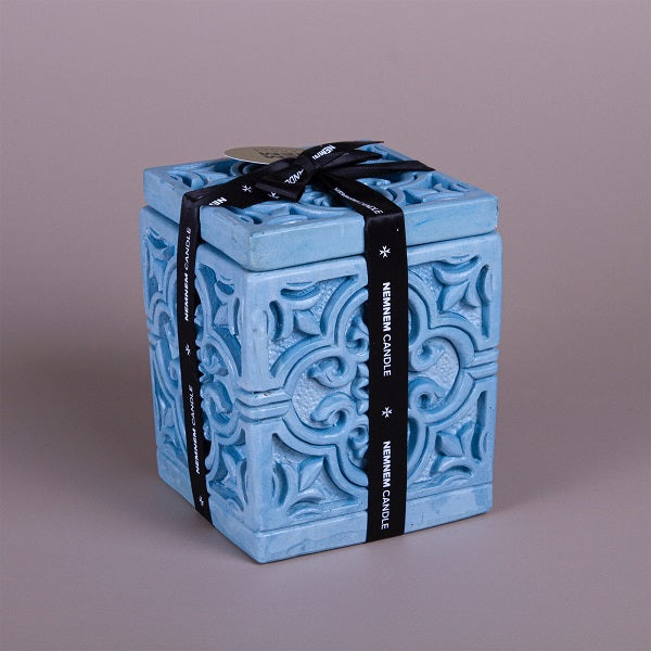 Large Cube Maltese Tile Blue