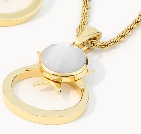 Pure Love Maltese Cross Habbata Necklace White
