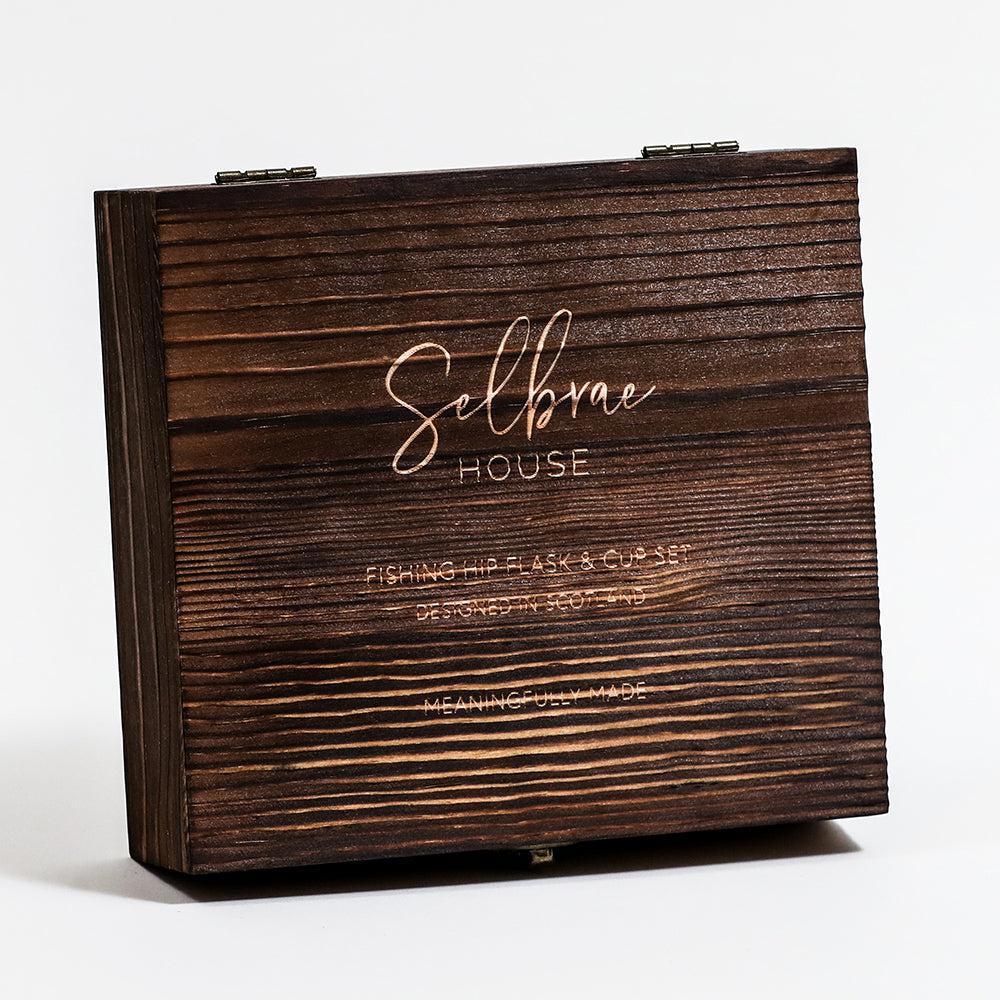 Fishing Hip Flask & Cup Set