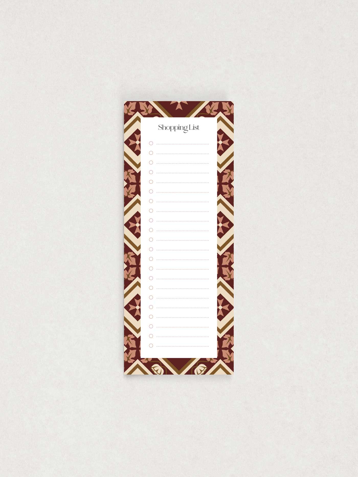 Maduma Shopping List Maltese Cross