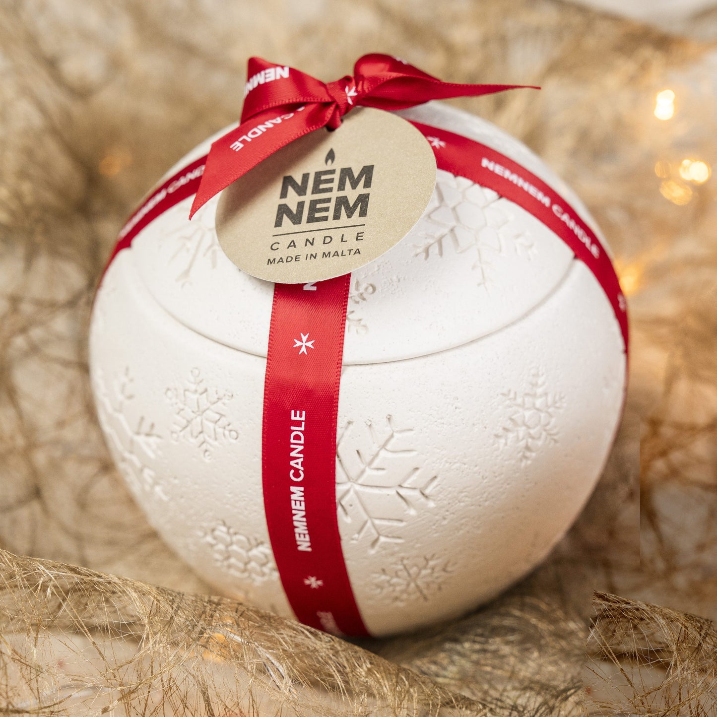 Snowball Candle Beige