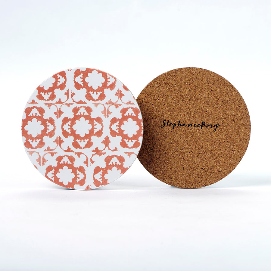 Pop Tile Set of 4 Sunset Orange