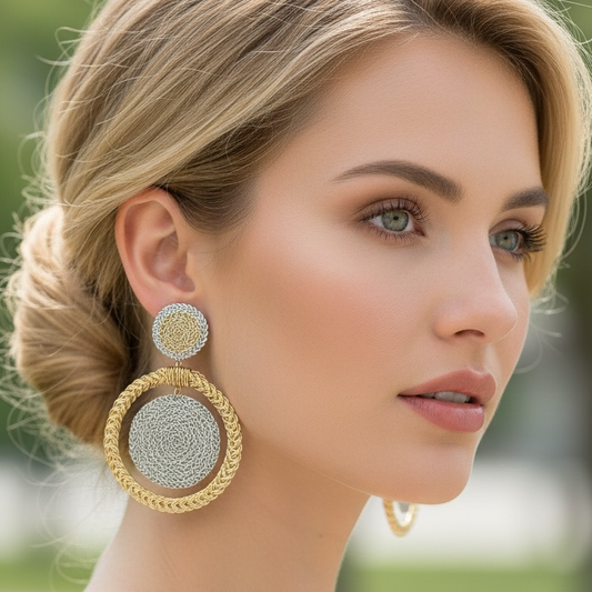 Silver & Gold Filigree Earrings