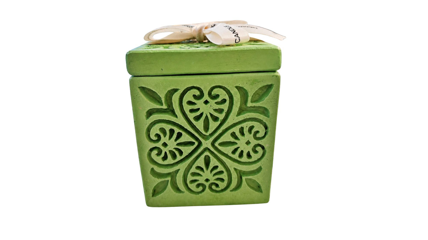 Small Cube Maltese Heart Green