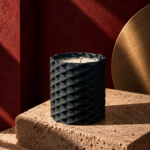 Ceramic Weave Black Candle