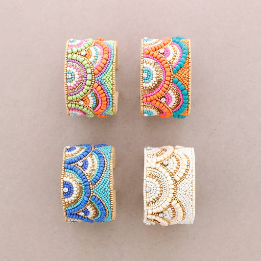 ADJUSTABLE BRACELET BEADS BEADS: Multicolored