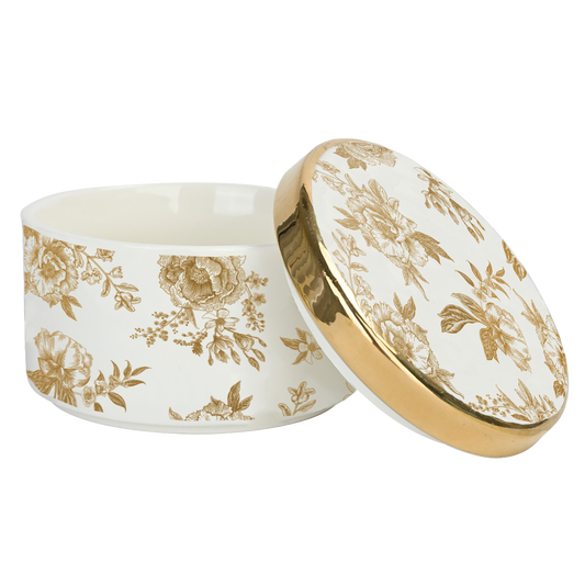 Gold Trinket Dish With Lid