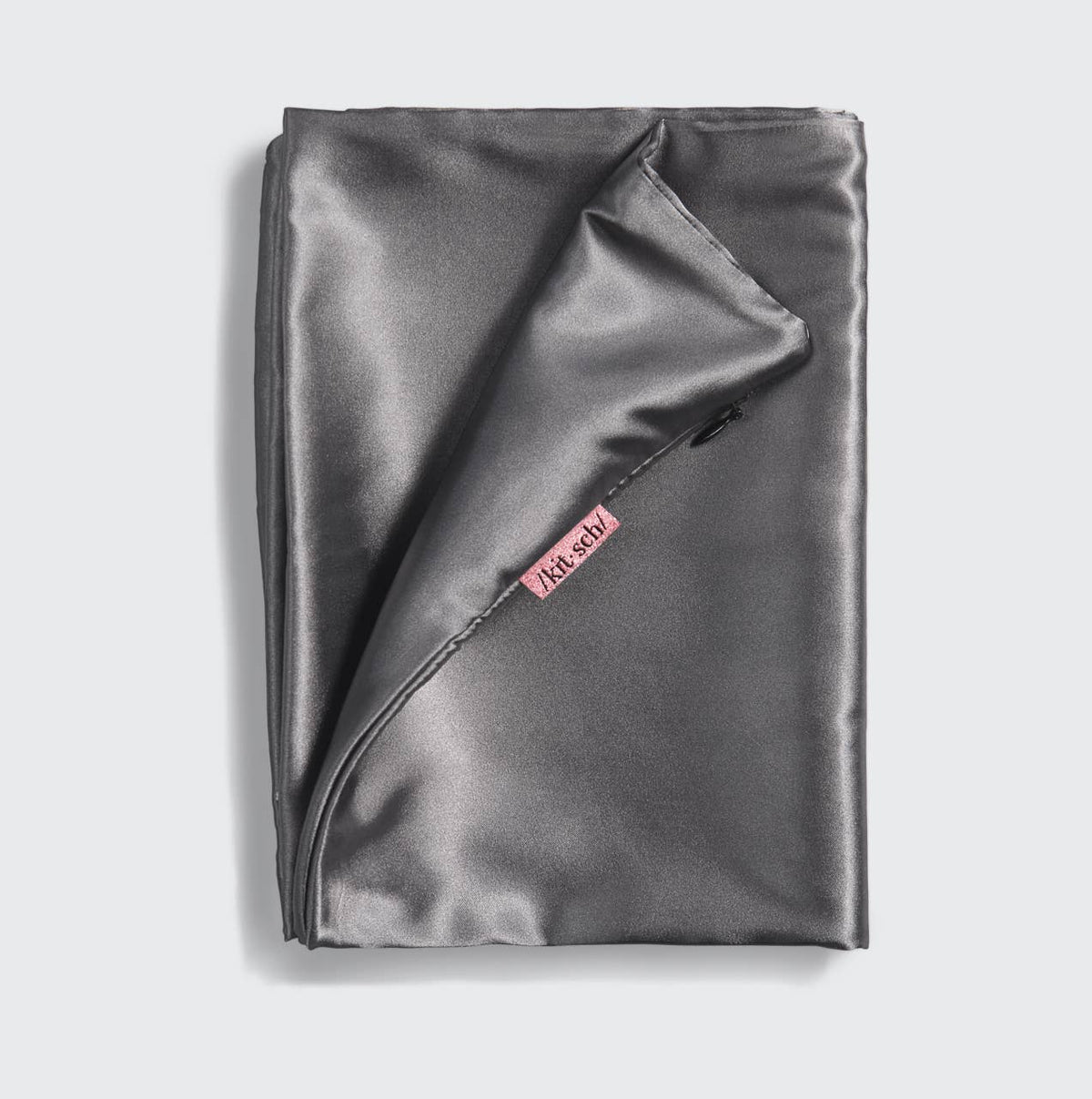 Dark Grey Satin Pillow Case (Standard)