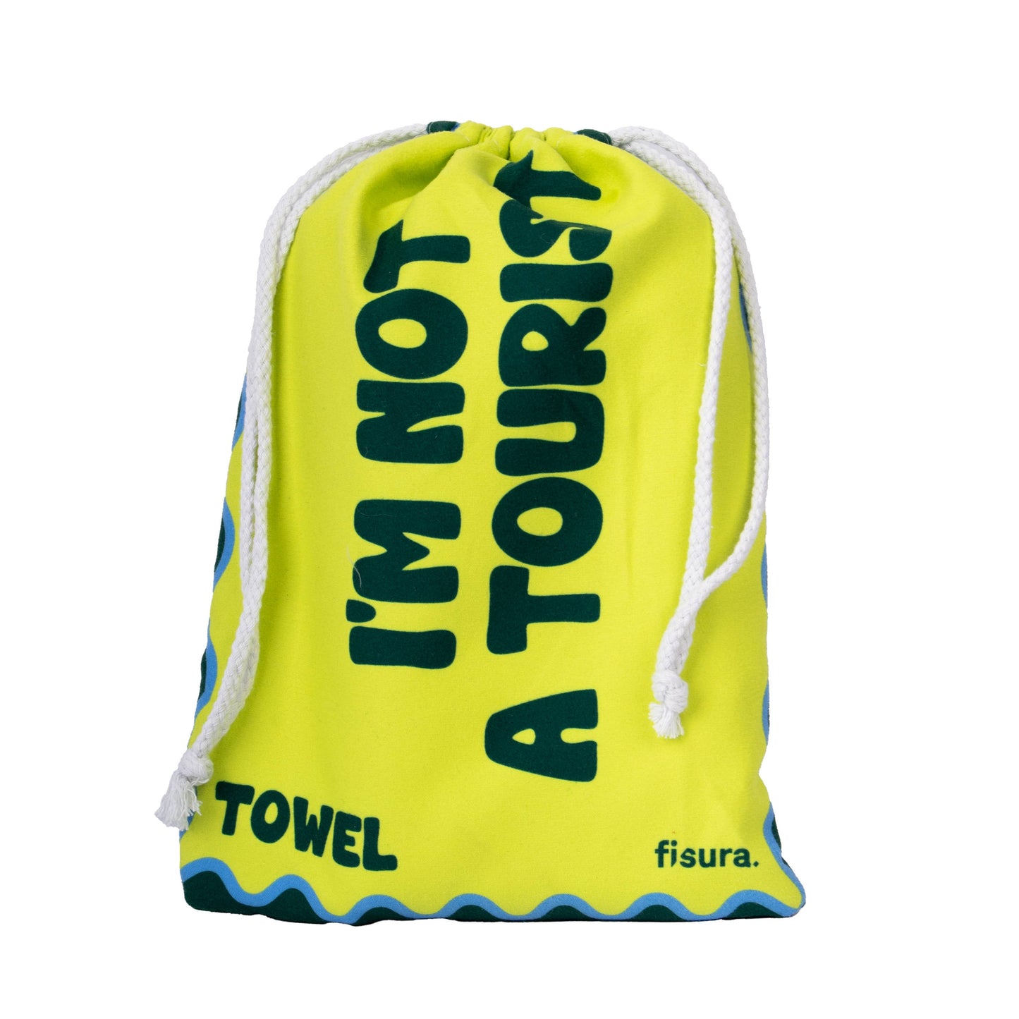 Beach Towel I`M Not A Tourist With Bag