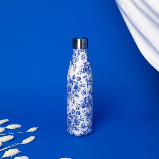 Insulated BOTTLE Toile de Jouy 500 ML Blue