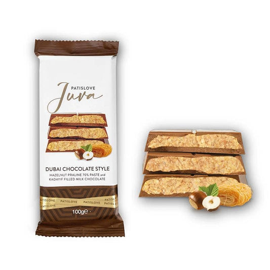 Hazelnut Praline & Kadayif Milk Chocolate, 100G
