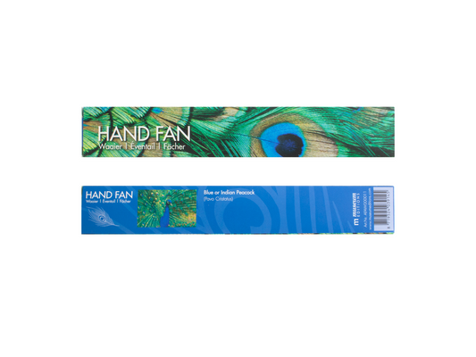 Blue Indian Peacock Hand Fan
