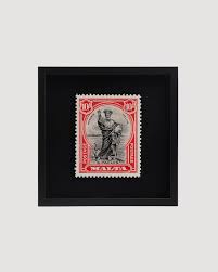 White Frame Melita Red & Black (38x38)
